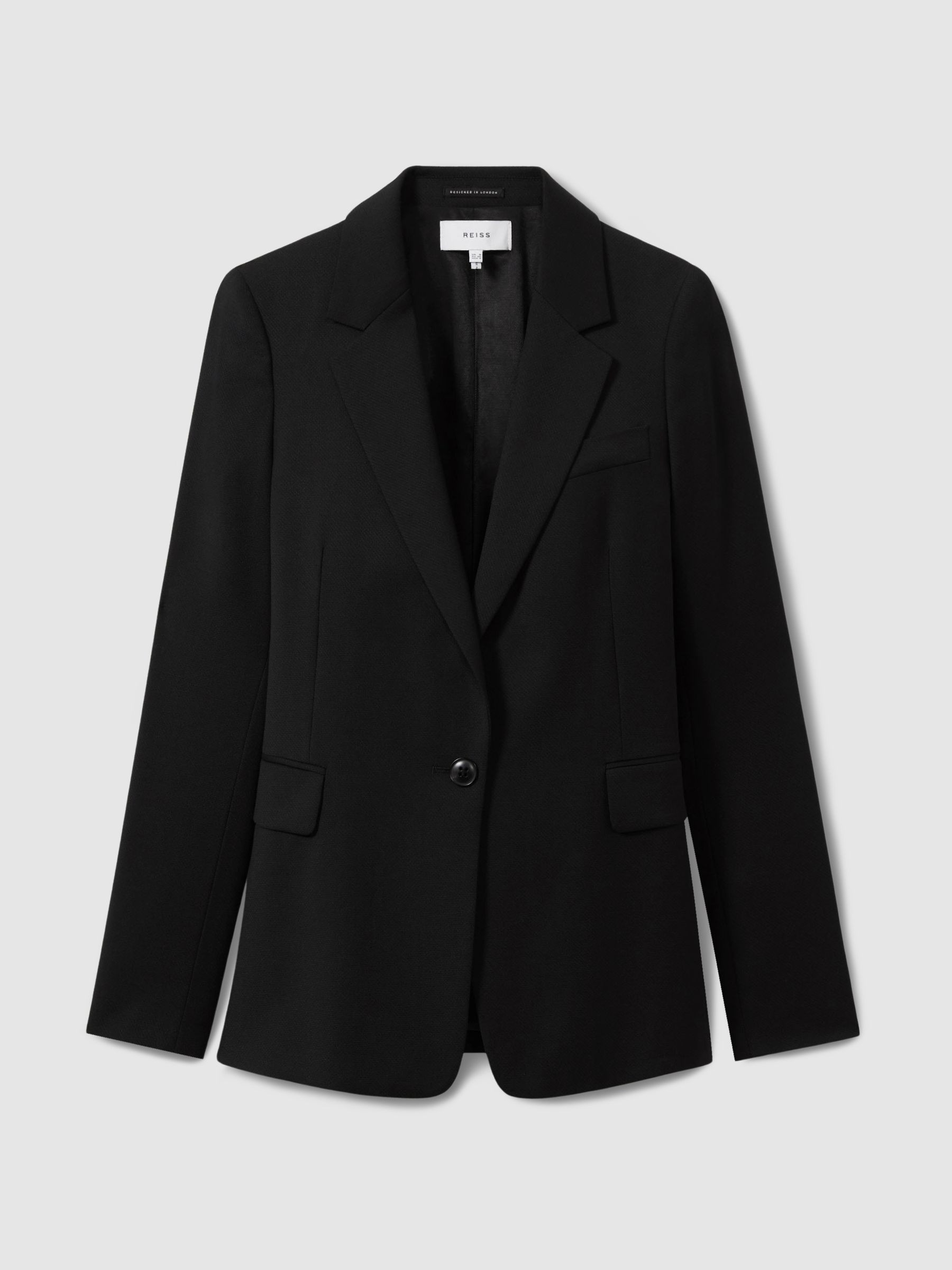 Reiss Petite Single Breasted Suit Blazer in Black - REISS | Reiss UK