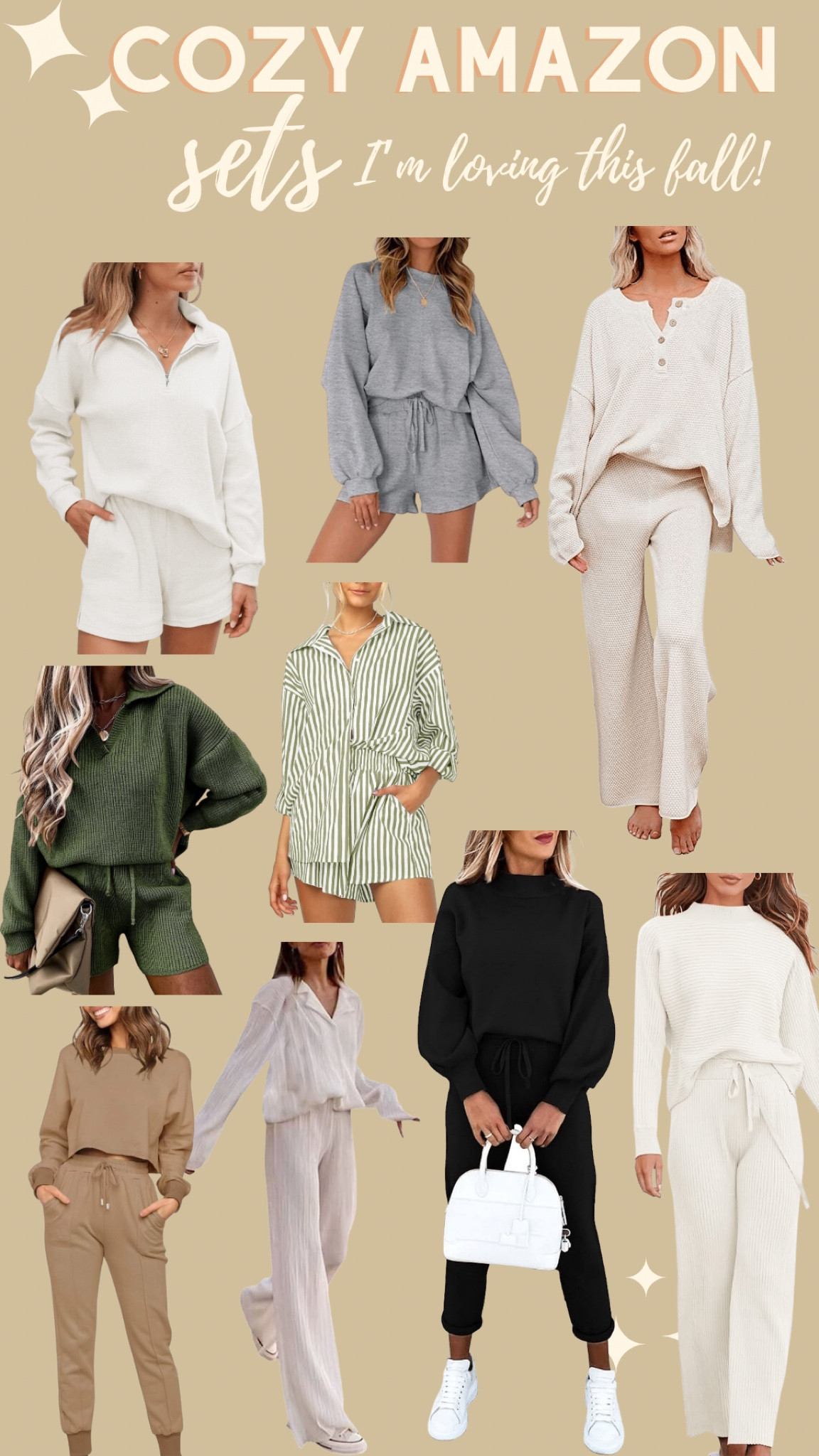 Cozy Amazon Sets for Fall! 

Amazon, two piece set, sweatsuit, matching set, fall fashion 