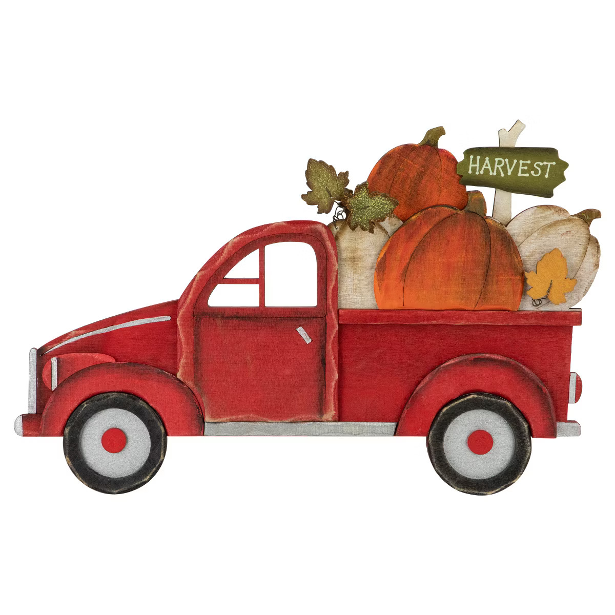 Northlight 14" Red Truck with Pumpkins Fall Harvest Sign Decoration | Target