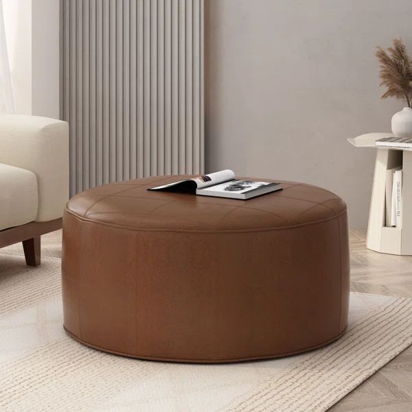 Avdi Vegan Leather Ottoman | Wayfair North America