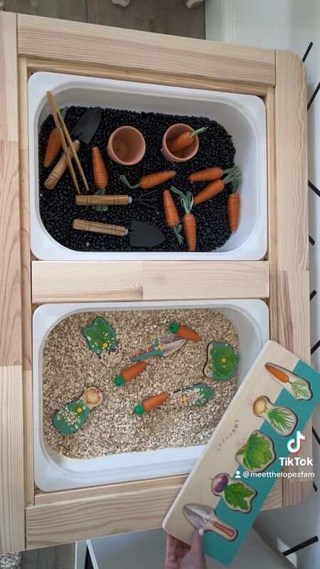 Spring sensory bin 🥕