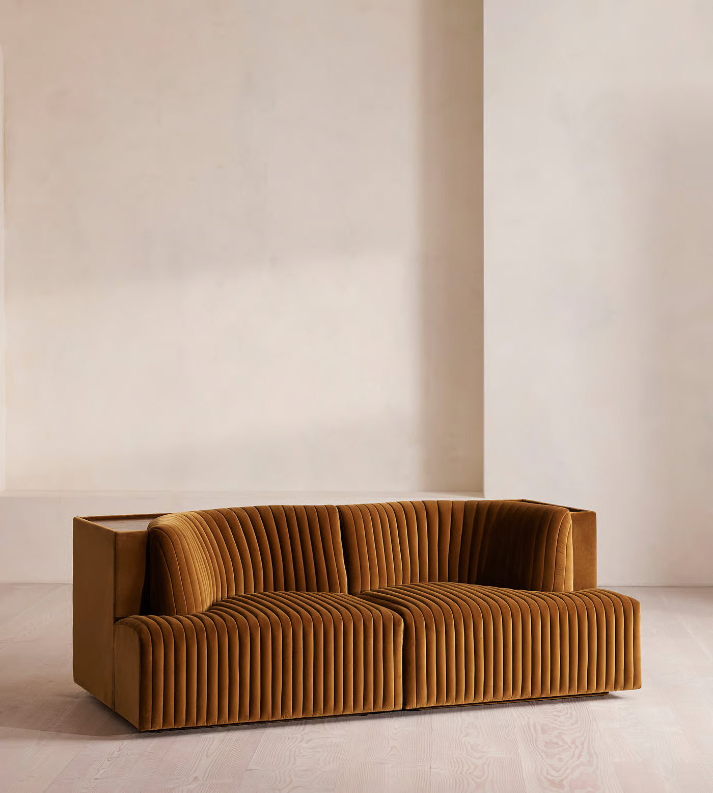 Hamish Modular Sofa, Three Seater, Velvet, Mustard - Soho Home | Soho Home Ltd