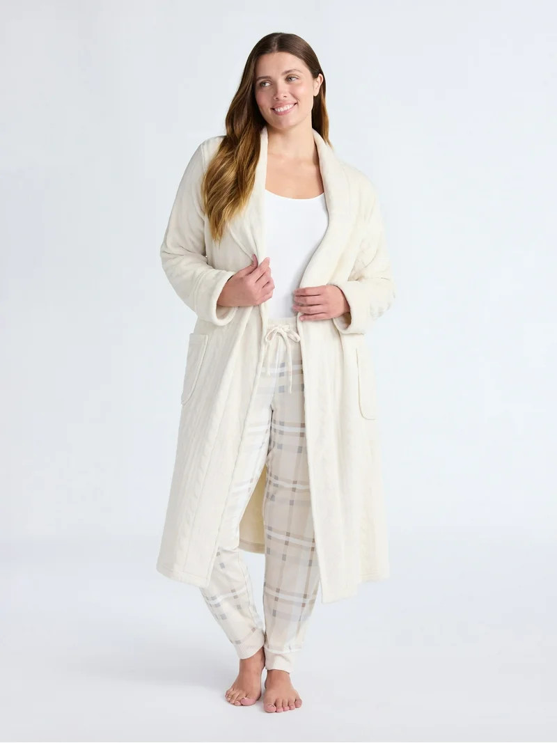Joyspun Women's Plush Robe, Sizes S-3X | Walmart (US)