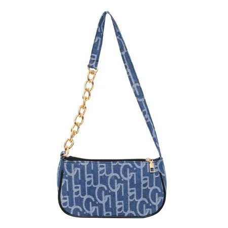 Ericealice Design Women Letters Print Denim Shoulder Underarm Bag Small Purse Handbag | Walmart (CA)