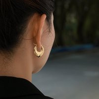 Gold Pvd Bubble Earrings, Narrow Dome Hollow Waterproof, Gift For Her | Etsy (US)