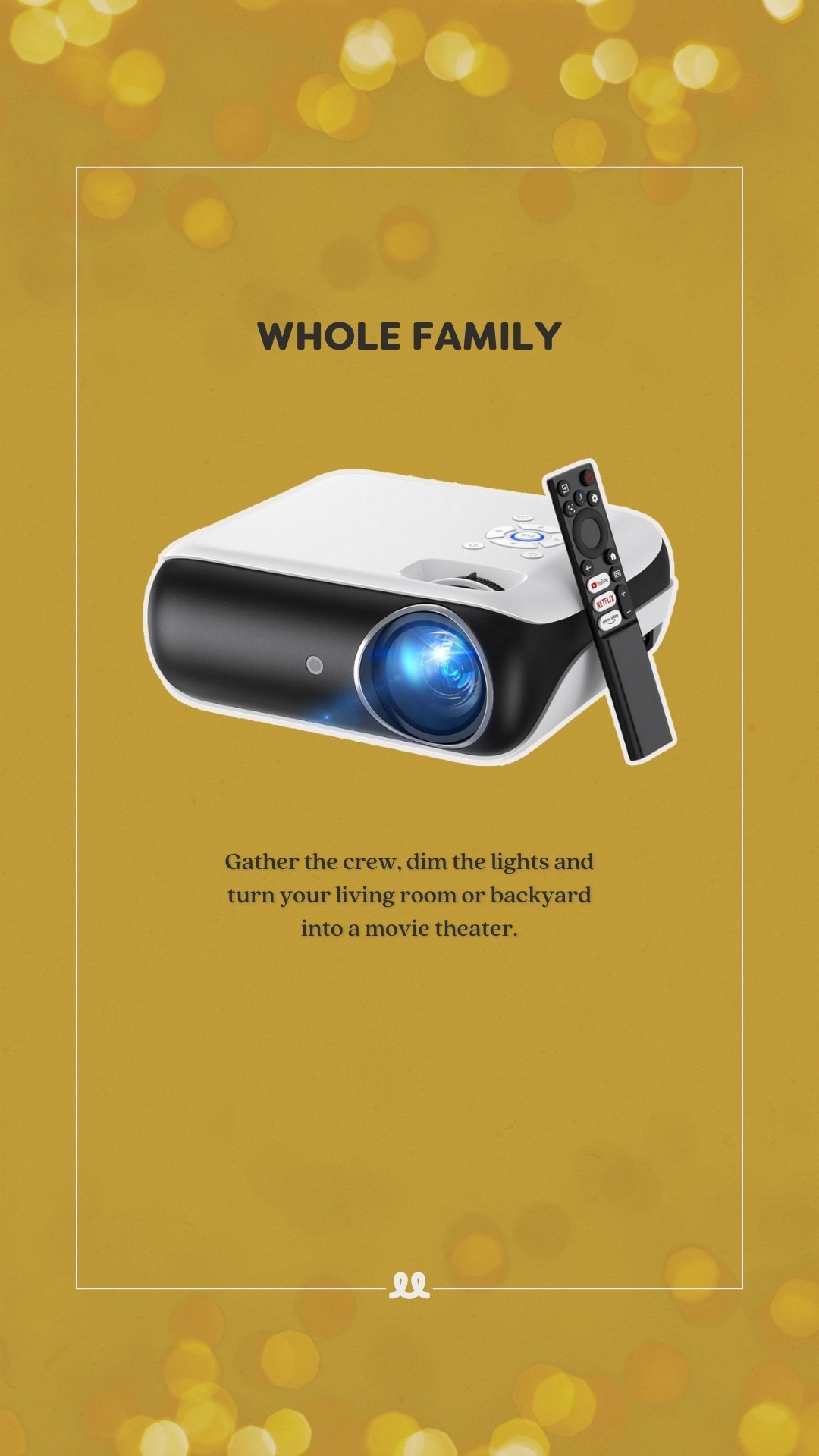 Gift idea for the whole family: Google TV Smart Projector 

Gather the crew, dim the light and turn your living room or backyard into a movie theater. On sale now. 

#LTKHoliday #LTKGiftGuide #LTKSaleAlert