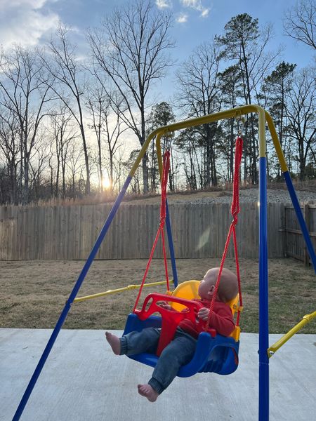 We love this swing. It’s also foldable so if you live in a new development and has no trees (IYKYK) it stows away very easily! 

#LTKSeasonal #LTKkids #LTKhome