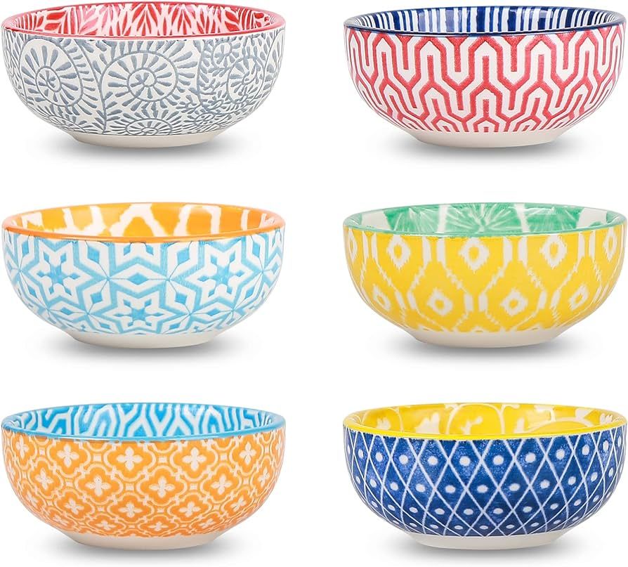 Selamica Ceramic Dipping Bowls Small Dip Bowl 3 inch Soy Sauce Dish Set, 2.7 oz Mini bowl for Sid... | Amazon (US)