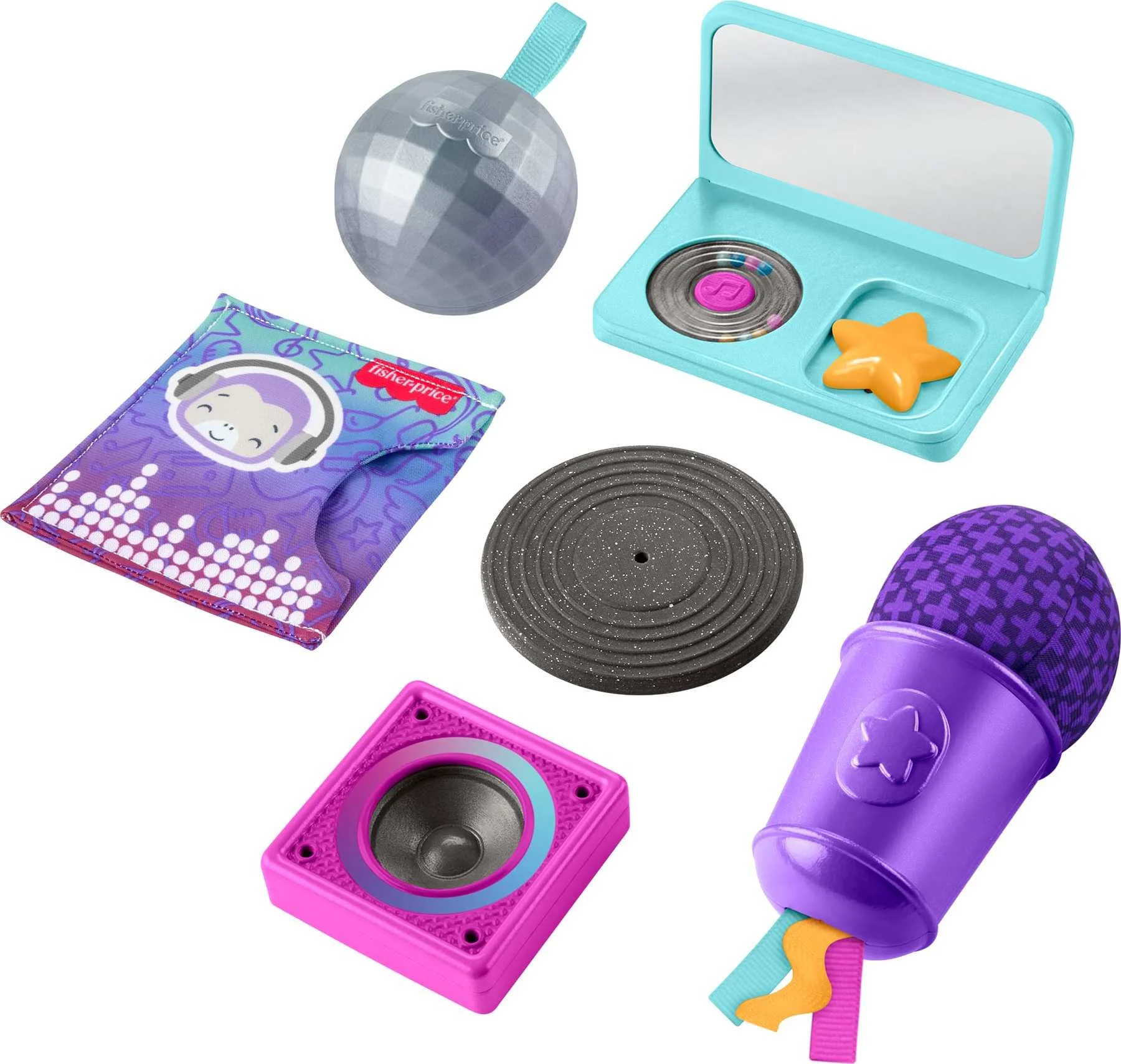 Fisher-Price Mini Me Moments DJ Gift Set, 6-Piece Sensory Baby Toys for Newborn Play | Walmart (US)