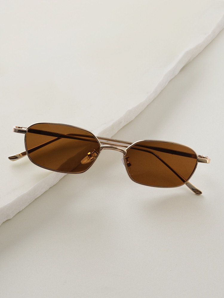 1pair Metal Frame Tinted Lens Fashion Glasses For Daily Life Vintage For Women's Gift For Summer ... | SHEIN
