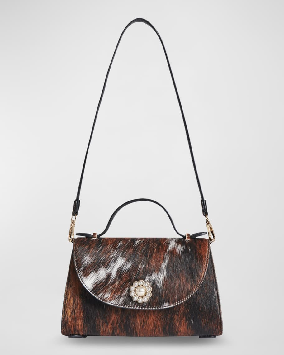 Simone Rocha Valentine Calf Hair Pochette Crossbody Bag | Neiman Marcus