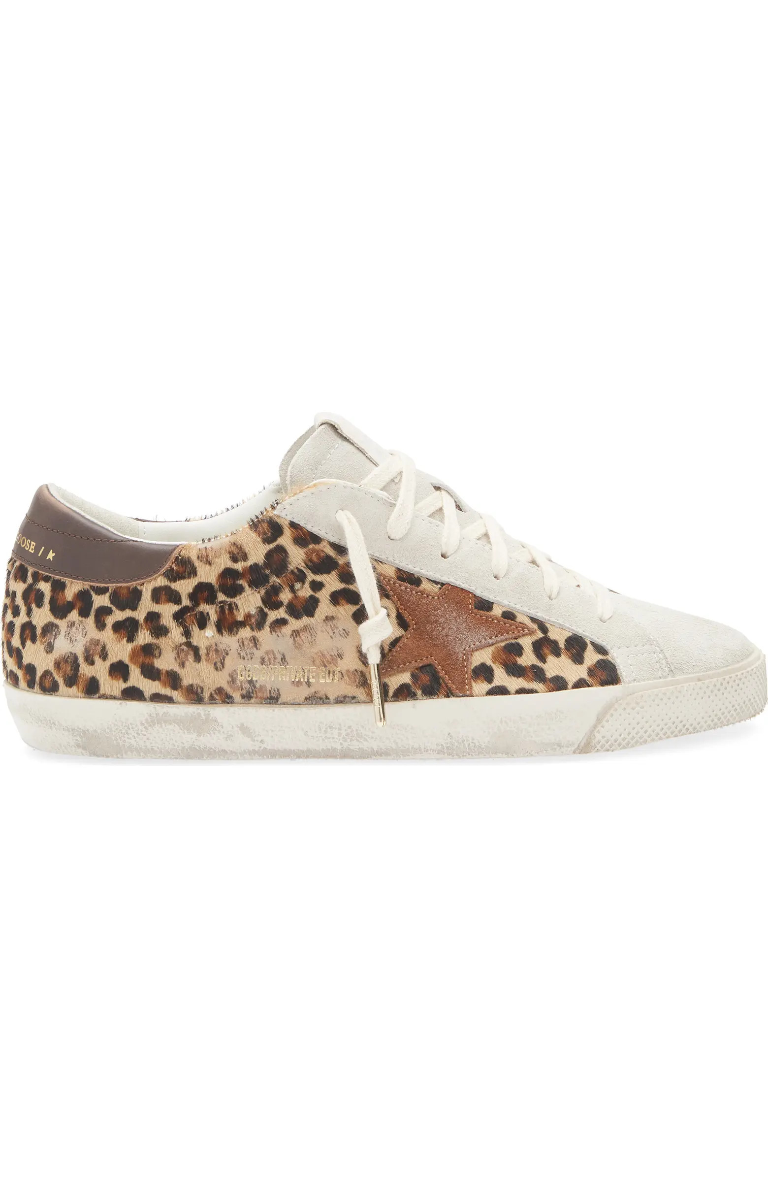 Super-Star Leopard Print Genuine Calf Hair Sneaker (Women) | Nordstrom