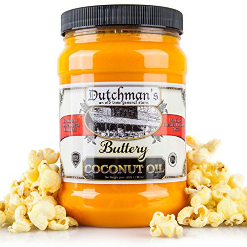 Dutchman’s Popcorn Coconut Oil | Butter Flavored Oil, 30oz Jar - Colored with Natural Beta Carotene, Makes Theater Style Popcorn, Vegan, Healthy, Zero Trans Fat, Gluten Free, Made in USA | Amazon (US)