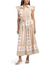 Flutter Sleeve Floral Maxi Dress | TJ Maxx