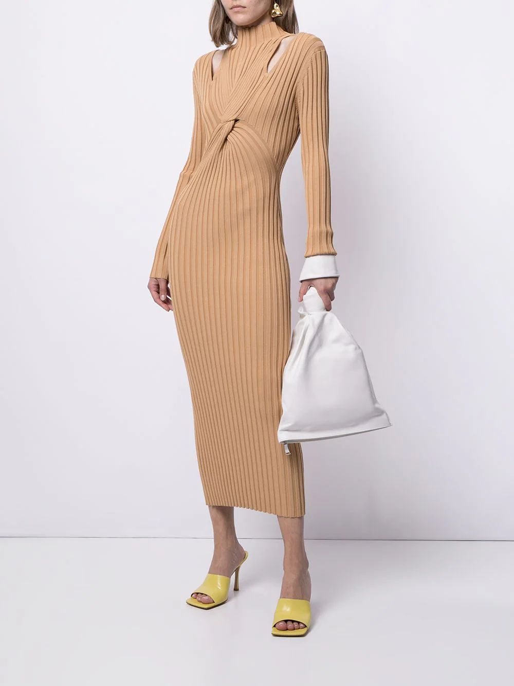 Collins ribbed midi dress | Farfetch (US)