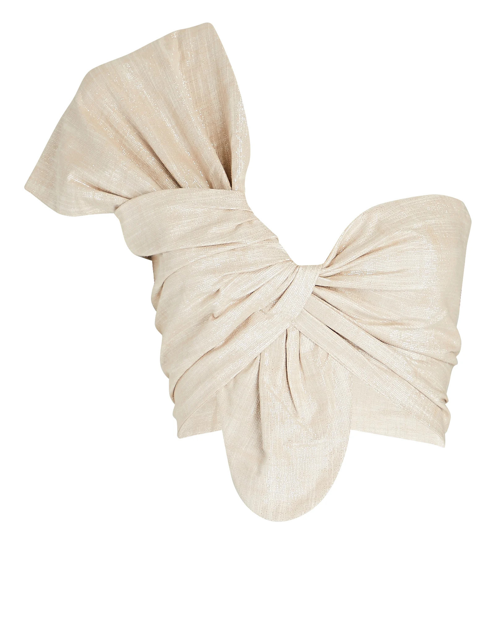 Sol Knotted One-Shoulder Crop Top | INTERMIX