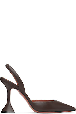 Brown Holli 95 Sling Heels | SSENSE