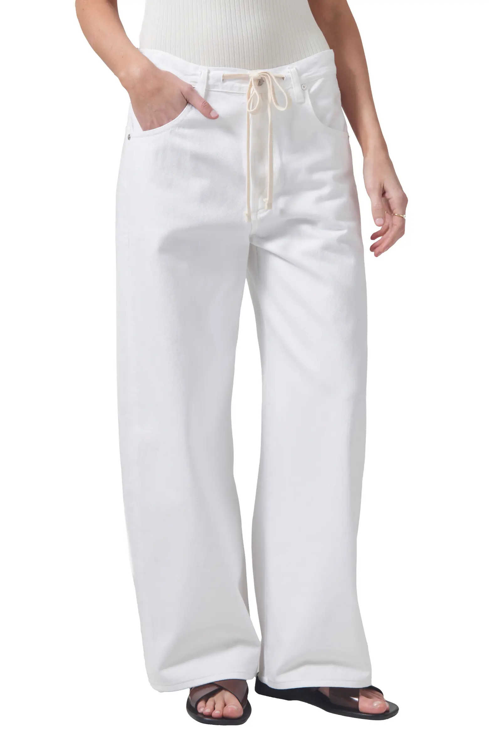 Brynn Wide Leg Organic Cotton Trouser Jeans | Nordstrom