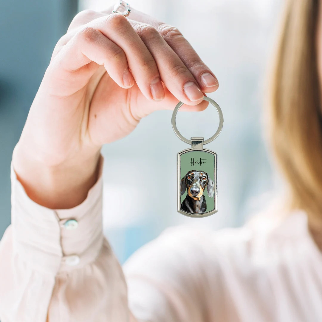 Custom Pet Portrait Keyring Personalised Dog Portrait Dog/ Cat Memorial Gift Gifts for Dog Lovers... | Etsy (US)