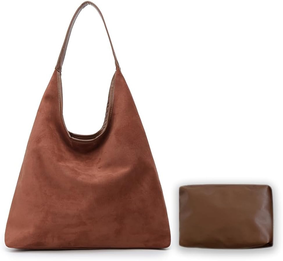 Brown Suede Bags for Women 2024 New Brown Suede Tote Bag for Women Suede Bag Brown Suede Purse Ba... | Amazon (US)