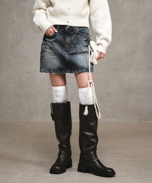 Kate Vintage Denim Skirt Washed Blue | Musinsa Global