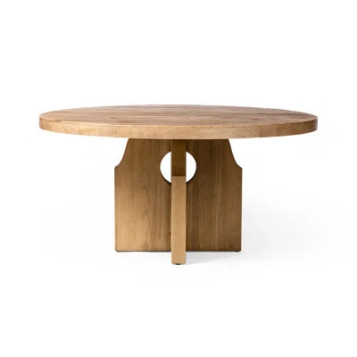 Allandale Round Dining Table in Black Elm | Perigold