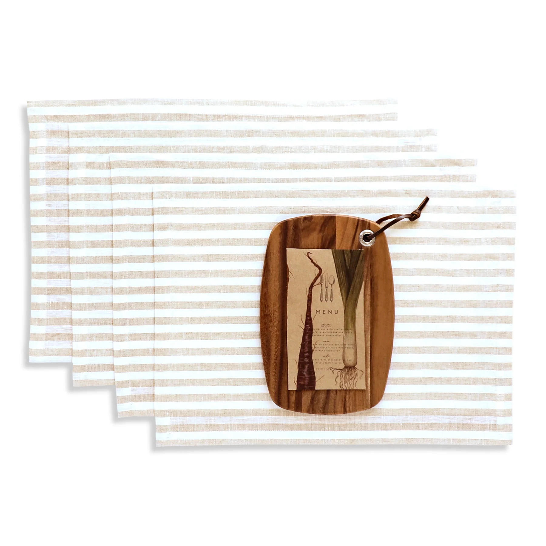 Amalfi Stripe Linen Placemats, Set of 4 | Solino Home
