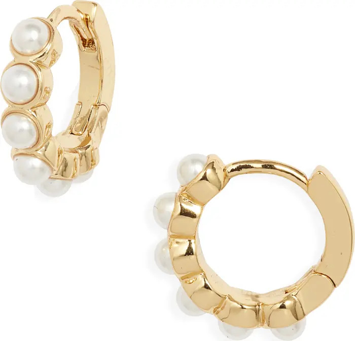 Madewell Freshwater Pearl Huggie Hoop Earrings | Nordstrom | Nordstrom