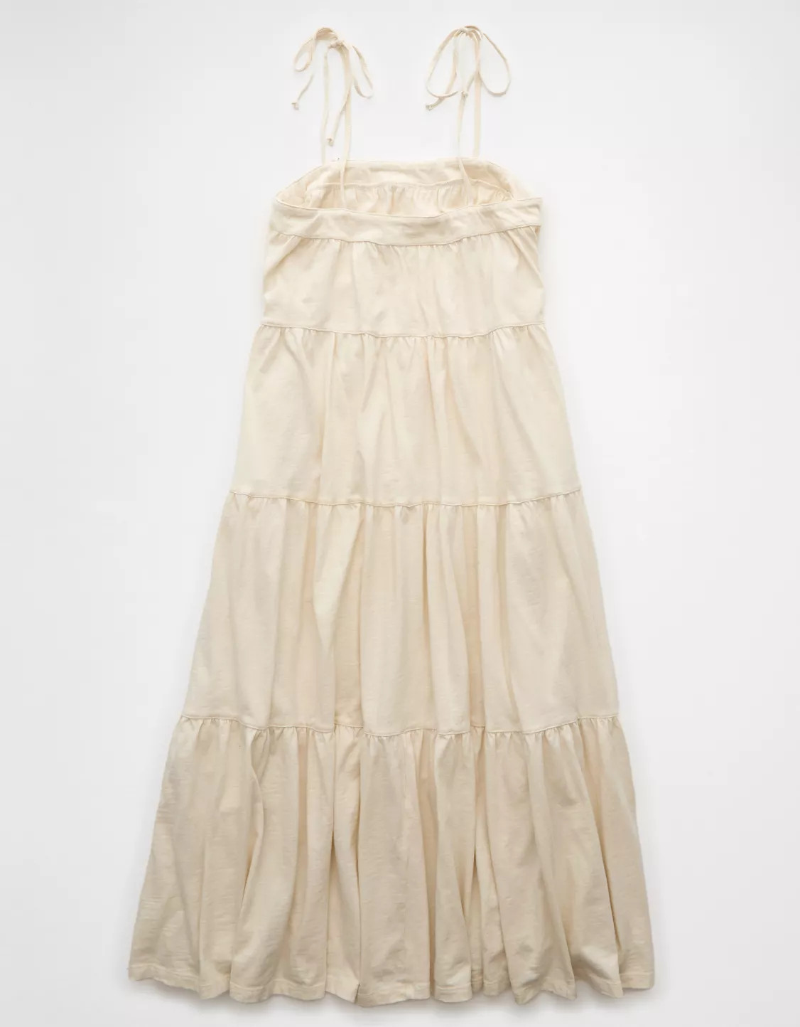 AE Sunchaser Knit Tie Shoulder Maxi Dress | American Eagle Outfitters (US & CA)