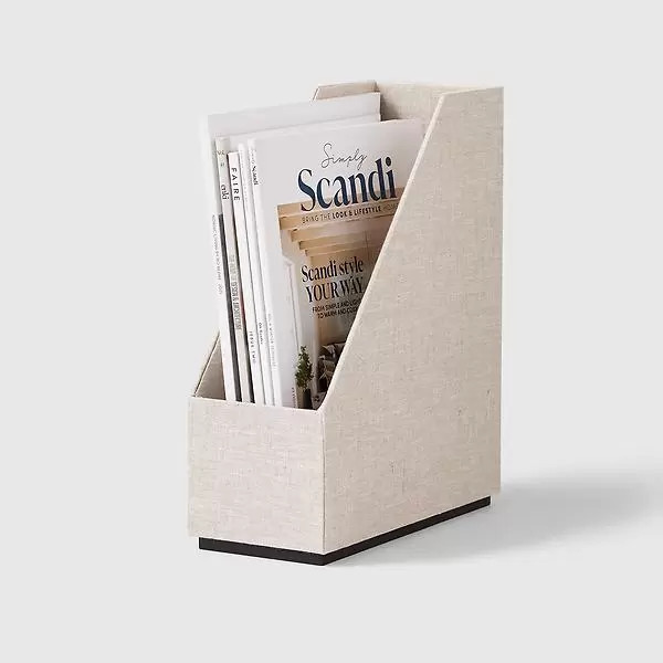Marie Kondo Harmony Linen Magazine File | The Container Store