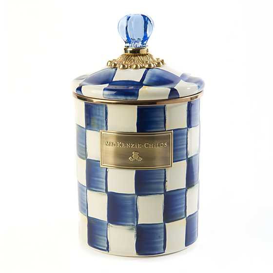Royal Check Enamel Canister - Medium | MacKenzie-Childs