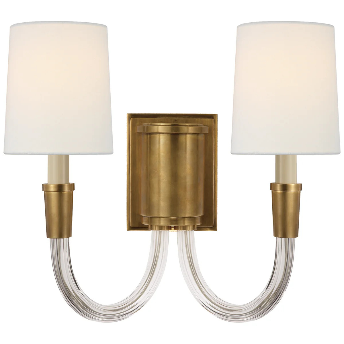 Vivian Two Light Wall Sconce Hand-Rubbed Antique Brass | Lighting Design