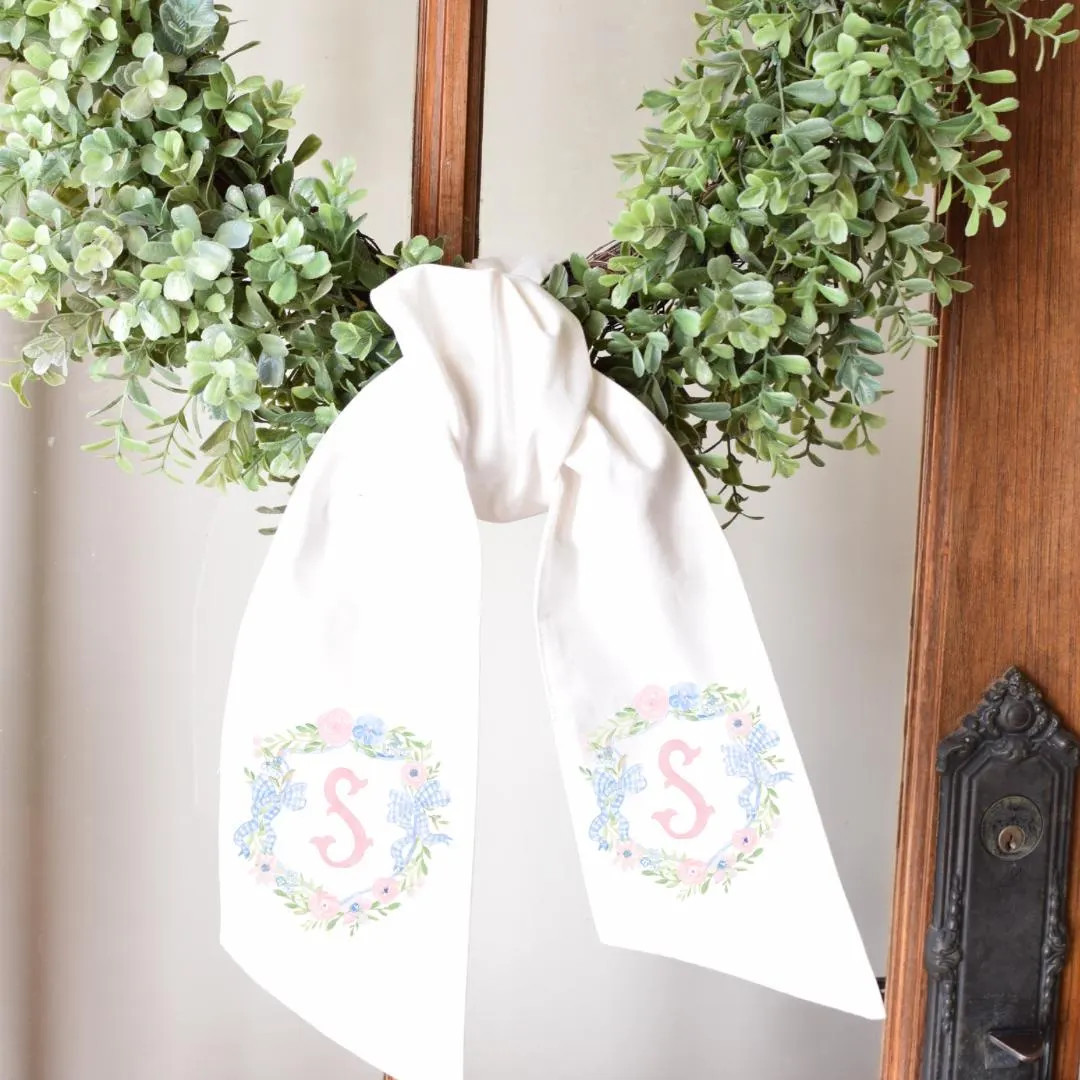 Spring crest wreath sash | Etsy (US)