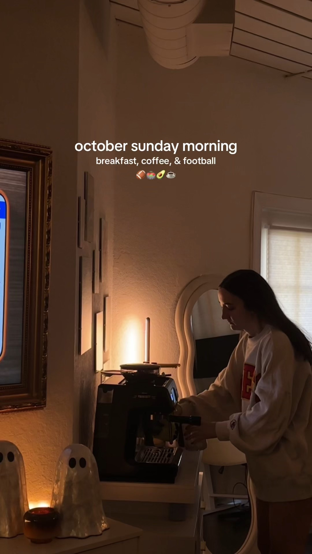 weekend morning in my life 🤎 making lattes and breakfast at home and football! 


breville espresso machine coffee, anthropologie juice icon cup, chiefs kingdom, kansas city chiefs, swiftie, frame tv gold aesthetic, moody lighting floor lamp amazon finds 

#LTKHome #LTKFindsUnder50 #LTKStyleTip