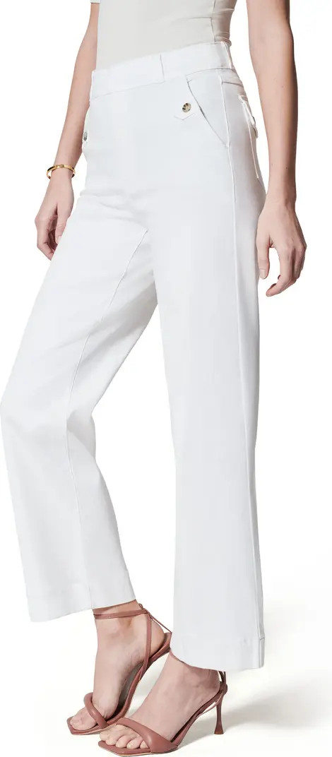 Stretch Twill Wide Leg Crop Pants | Nordstrom