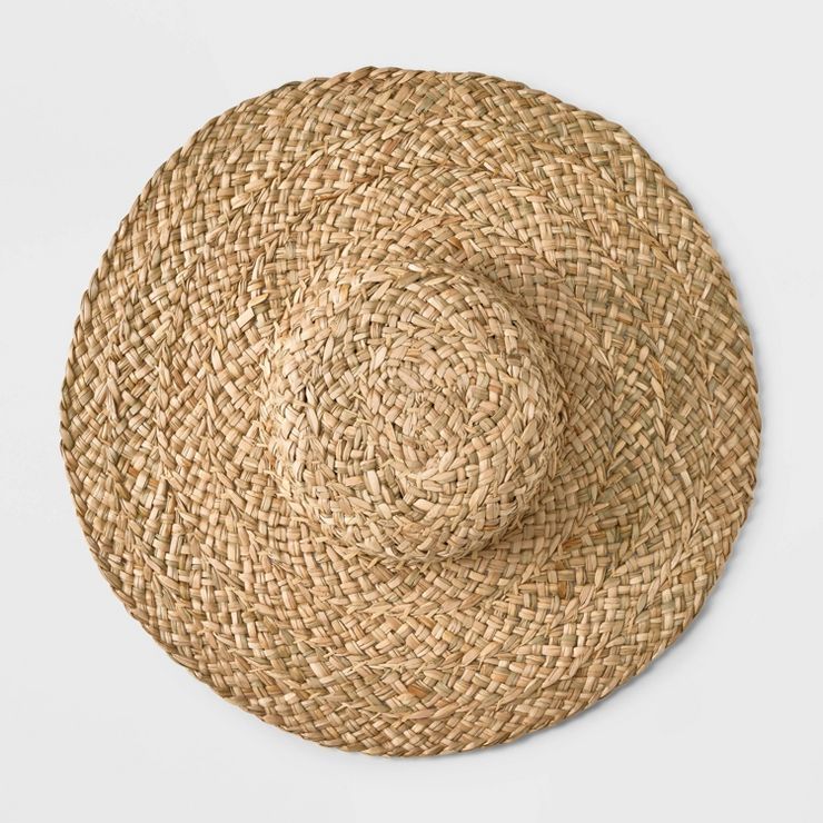 Hand Weaved Straw Boater Hat - Universal Thread™ Natural | Target