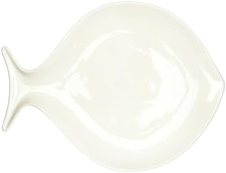 Santa Barbara Design Studio Serving Platter - Fish Shaped Ceramic Plate, 13", White | Amazon (US)
