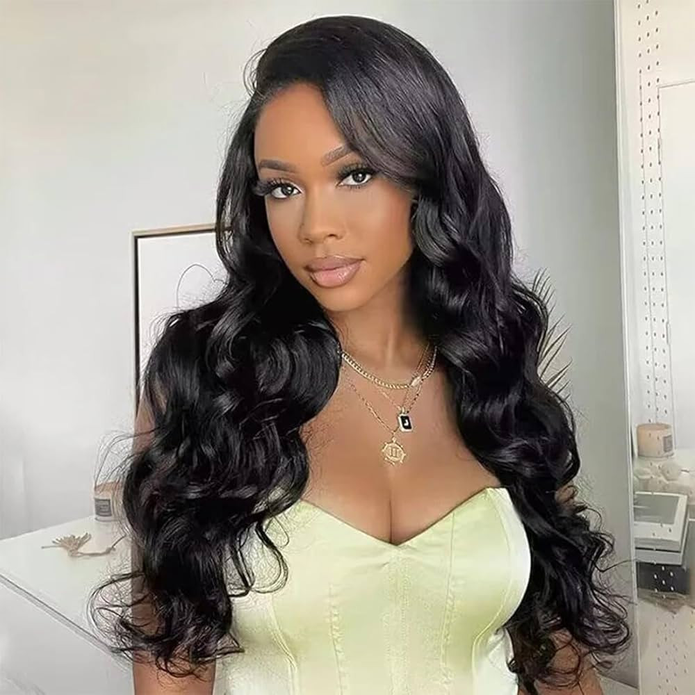 ISEE Body Wave Glueless Wig Human Hair Pre Plucked Pre Cut M Cap 9x6 Lace Front Wig for Black Wom... | Amazon (US)