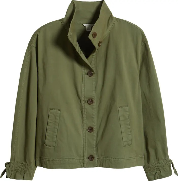 Caslon® Cotton Stretch Twill Swing Jacket | Nordstrom | Nordstrom