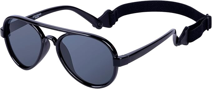 COCOSAND Baby Boys Girls Aviator Sunglasses with Strap Polarized Flexible Retro Pilot for Infants... | Amazon (US)