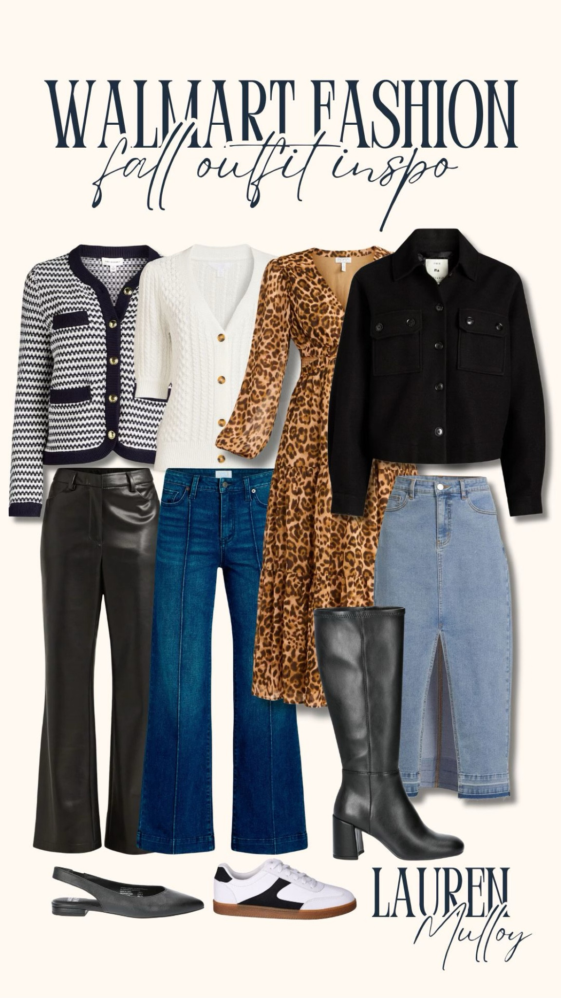 Walmart fashion fall outfit ideas!🍂🐆🤎 

new arrivals, Walmart fashion, leopard dress, leather pants, fall jacket, jean skirt, cardigan, chic cardigan, elevated looks for less, Lauren Mulloy 

#LTKFindsUnder100 #LTKStyleTip #LTKSeasonal