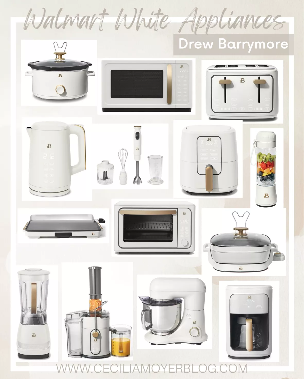 DREW BARRYMORE APPLIANCES AT WALMART - TOASTER AND IMMERSION