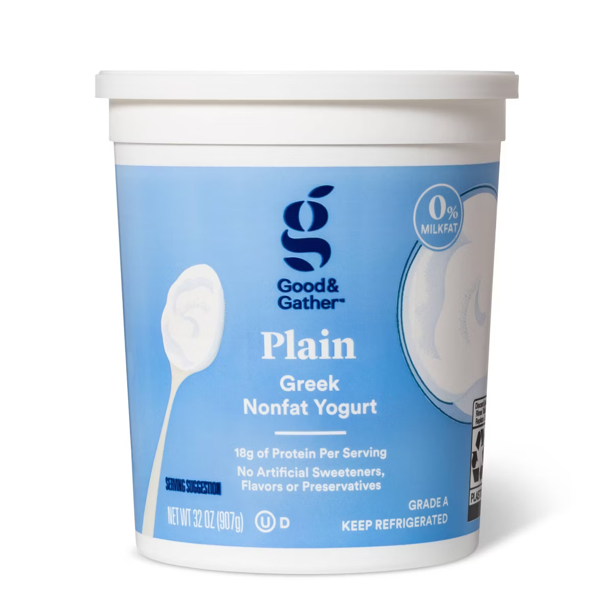 Greek Plain Nonfat Yogurt - 32oz - Good & Gather™ | Target
