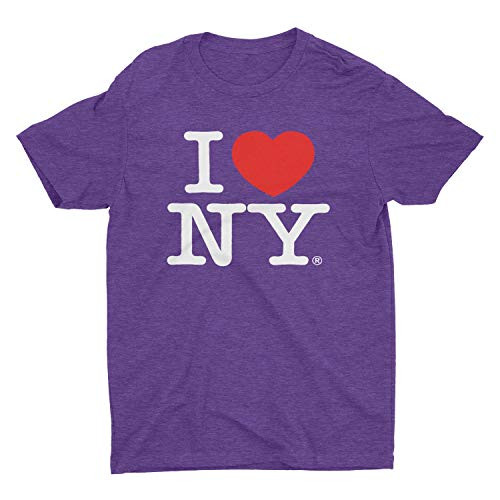 I Love NY Kids T-Shirt Officially Licensed Youth Unisex Tees (Heather Purple, Large) | Amazon (US)