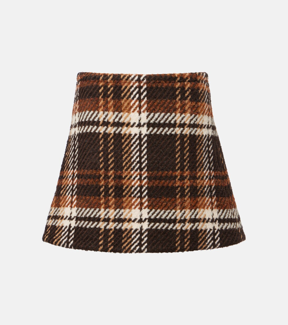 Checked wool-blend miniskirt | Mytheresa (US/CA)