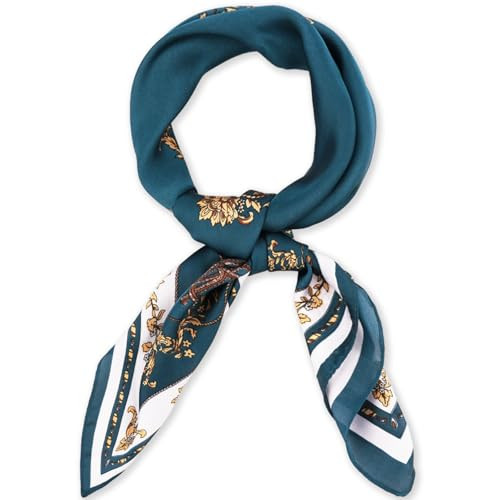 27.5" Satin Scarf - Silk Like Medium Square Neckerchief Scarf for Women | Silky Head Scarf Bandan... | Amazon (US)