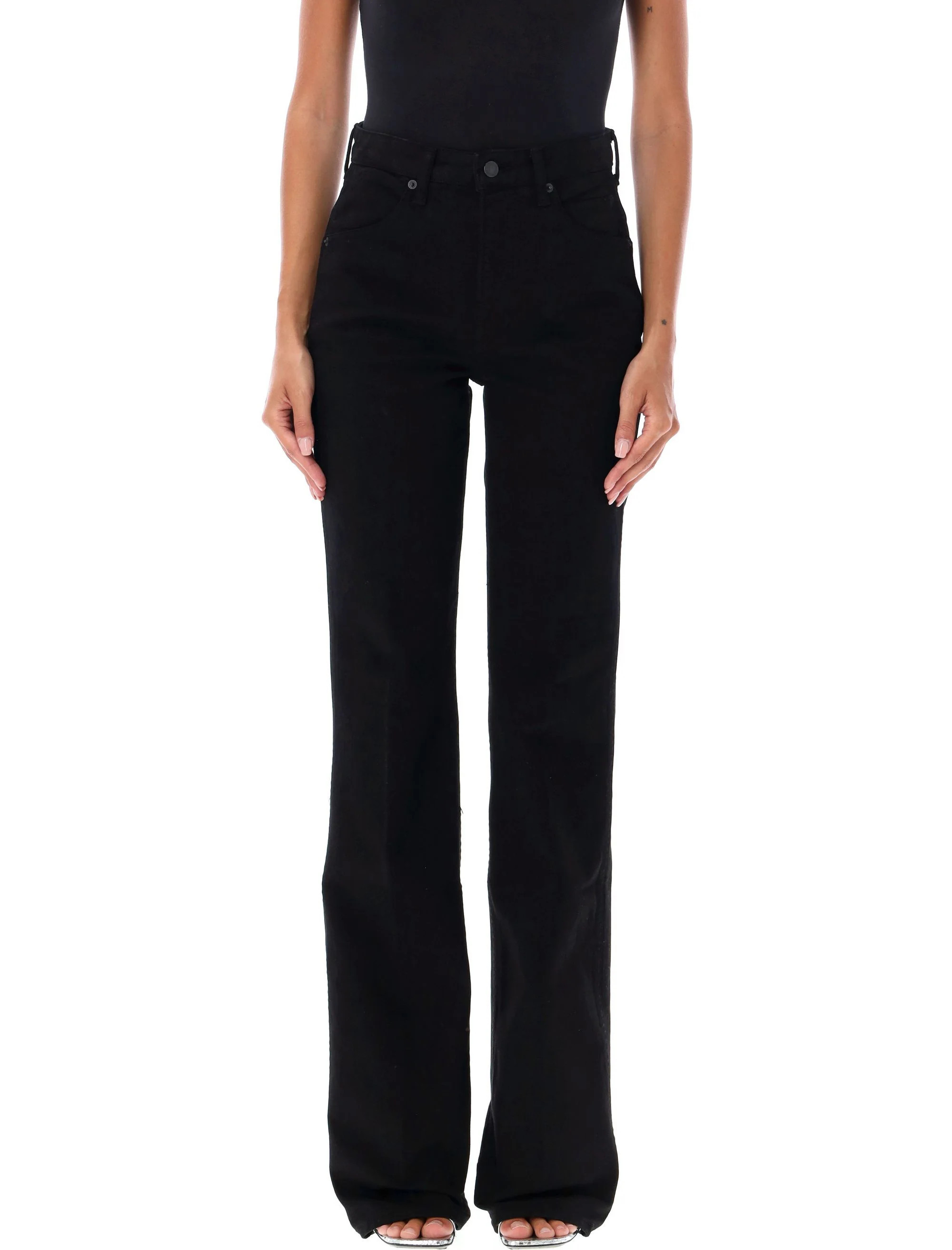 Tom Ford Women's Flared Jeans in Black | Size 26 | 24APAD119DEX224 Color LB999 | LOZURI