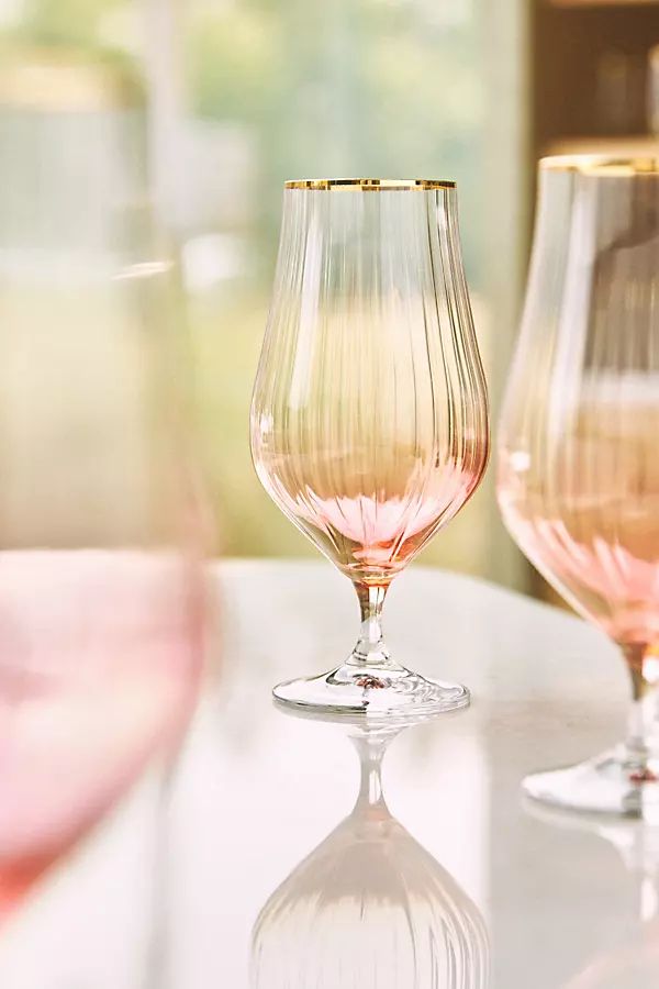 Waterfall Tulip Glasses, Set of 4 | Anthropologie (US)