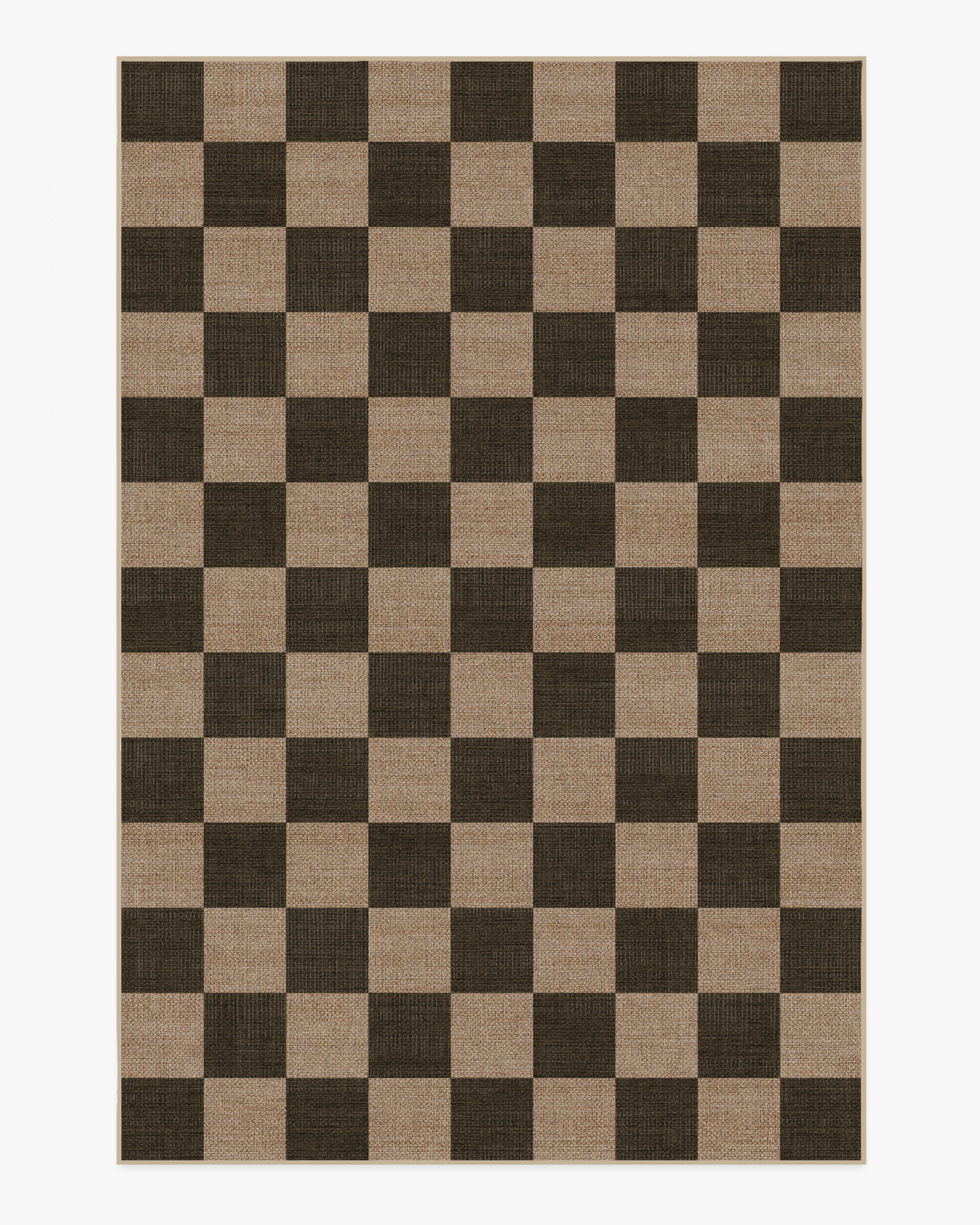 Checkerboard Soft Black Re-Jute Rug | Ruggable