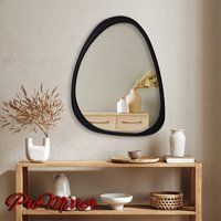 Asymetrical Mirror, Wavy Aesthetic Wood Framed Irregular Mirror, Wavy | Etsy (US)